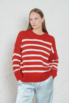 Kayne Stripe - Red/Offwhite