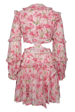 Kelly Mini Dress - Pink Hollyhock