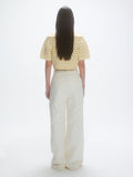 Knitted Short Sleeve Polo - Eggshell