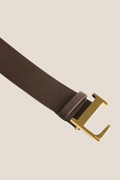 L-Belt - Brown W/Gold
