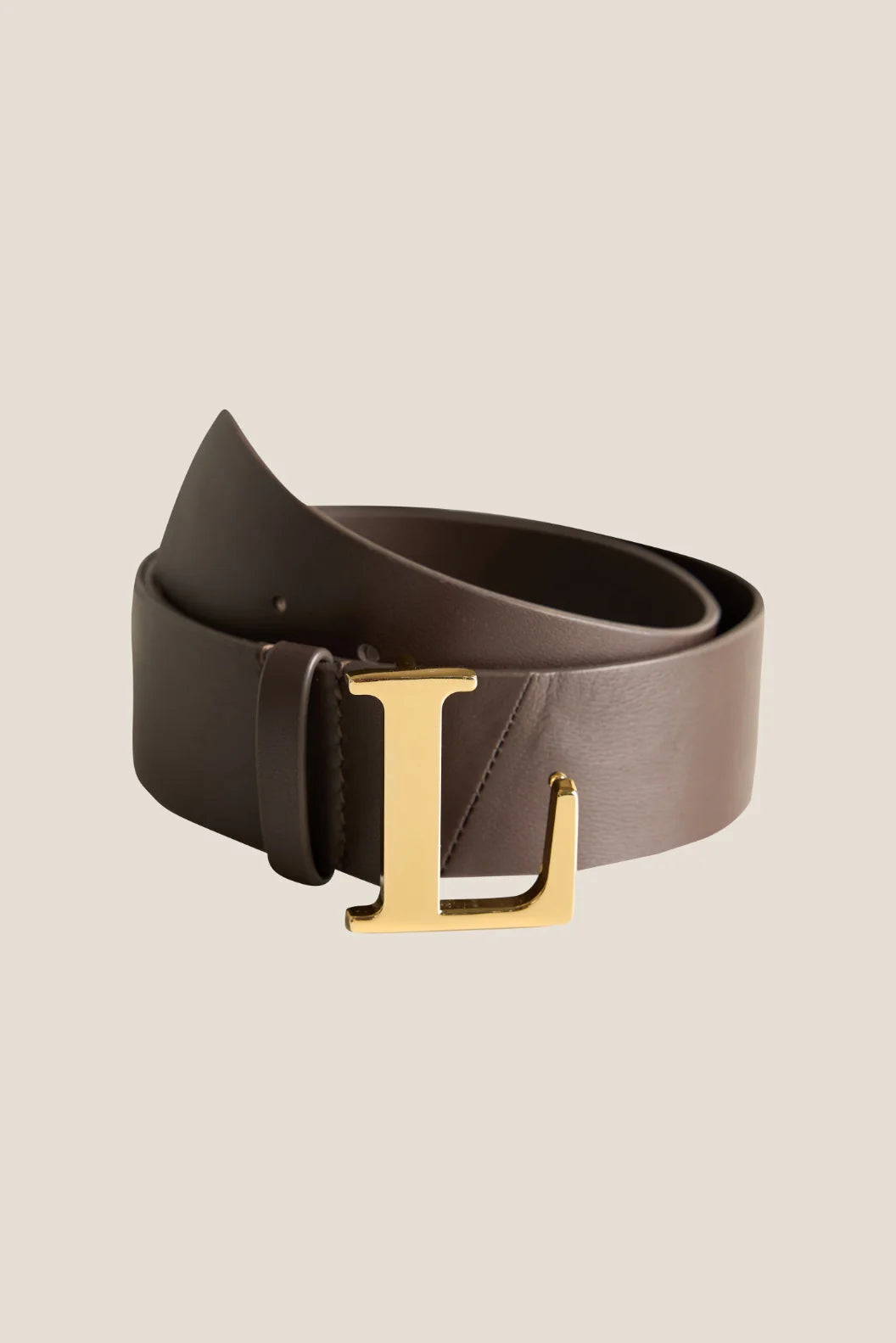 L-Belt - Brown W/Gold