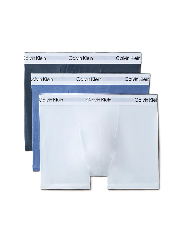Relaxed Fit Trunk 3Pk - White/Blue Tulip/Turbulence