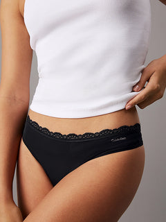 Lace Thong 3Pk - Black/Black/Black