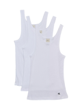 Scoop Neck Cotton Tank 3Pk - White/White/White