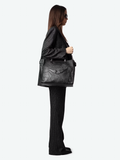 Angel Tote Wings Cow Burnish - Noir