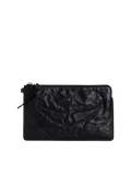 Angel Pouch Wings Cow Burnish - Noir