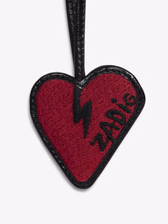 Flash Heart Keyring - Black