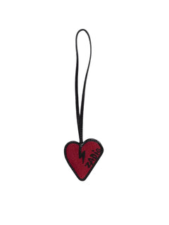 Flash Heart Keyring - Black