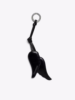 Rock Feather Keyring - Black