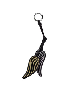 Rock Feather Keyring - Black