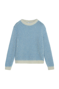 Lane Brioche - Ecru/Lt Blue