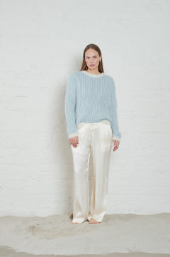Lane Brioche - Ecru/Lt Blue