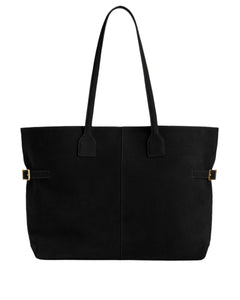 Lesley Tote Bag - Suede Black