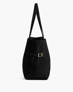 Lesley Tote Bag - Suede Black