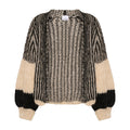 Liana Knit Cardigan - Cream/Black