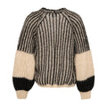 Liana Knit Cardigan - Cream/Black