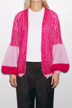Liana Knit Cardigan - Pink Bubblegum