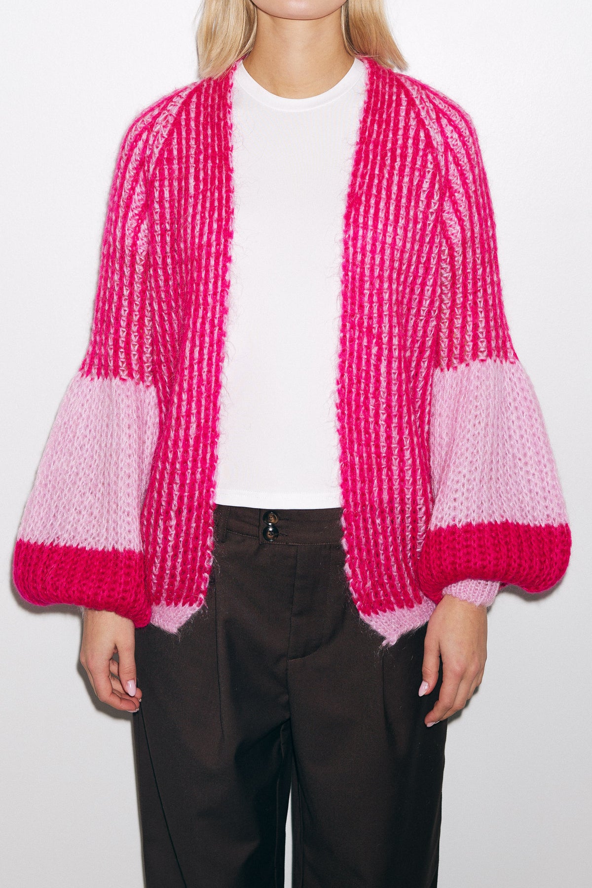 Liana Knit Cardigan - Pink Bubblegum