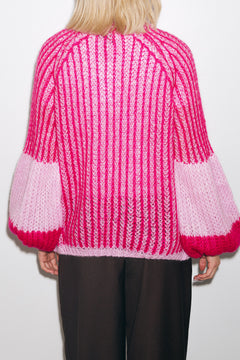 Liana Knit Cardigan - Pink Bubblegum