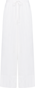 Liz Soft Linen Pants - White