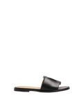 Isabella Leather Slider - Black