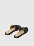 Isabella Leather Slider - Black