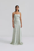 Lowa Satin Slip Maxi Dress - Ditsy