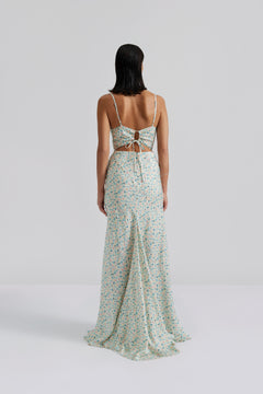 Lowa Satin Slip Maxi Dress - Ditsy