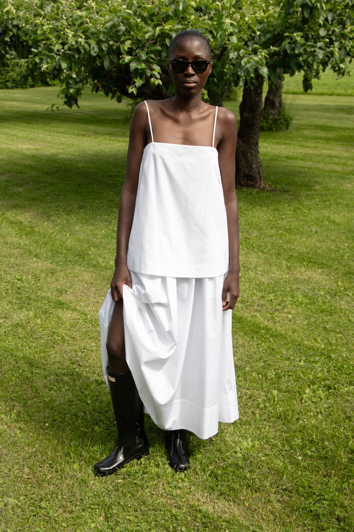 Cotton Strap Dress - White