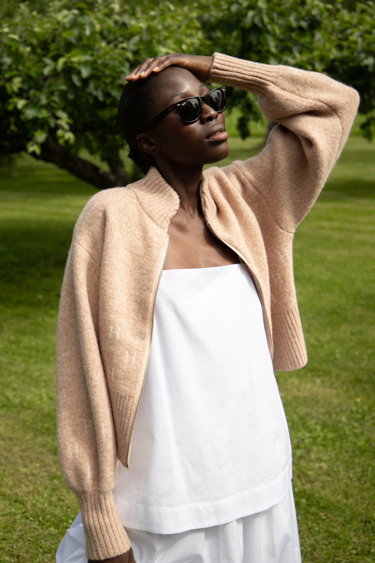 Märtha Jacket Short - Beige Melange