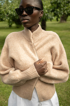 Märtha Jacket Short - Beige Melange