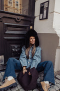 Cher Fluffy Aviator Hat - Black