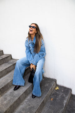 W Cropped Denim Jacket - Lt. Blue