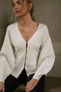 Anine Figure Cardigan - Off White