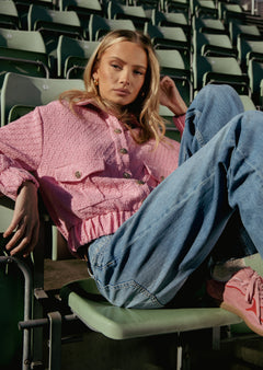 Tone Tweed Jacket - Light Pink