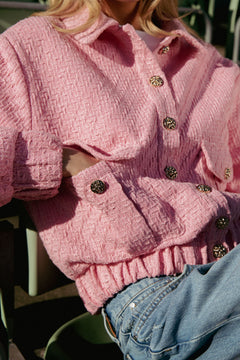 Tone Tweed Jacket - Light Pink