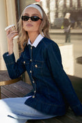 Pernilla Denim Jacket - Dark Blue