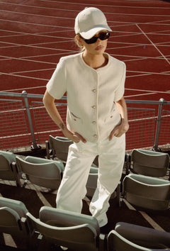 Amelia Short Sleeve Jacket - Off White