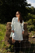 Embla Poplin Print Dress - Blue Garden