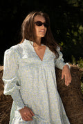 Embla Poplin Print Dress - Blue Garden