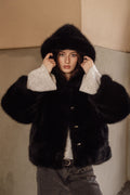 Astrid Faux Fur Jacket - Black