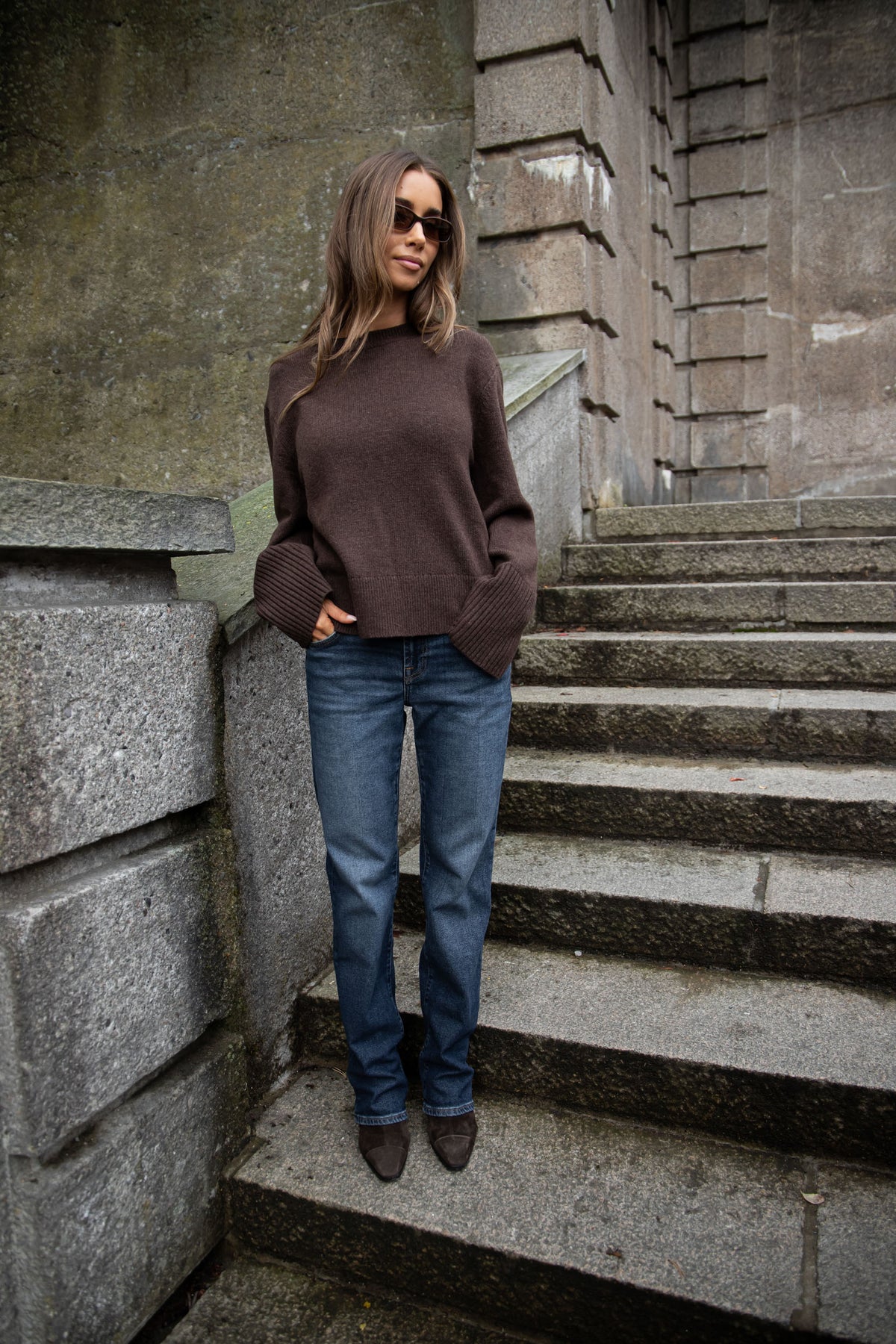 Mari Wool Sweater - Dark Brown