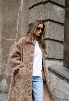 Ingrid Faux Shearling Coat - Camel