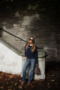 Lisa Stitch Pocket Cardigan - Navy