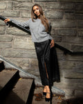 Mina Wool Cardigan - Light Grey Melange