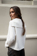 Selina Captain Wool Cardigan - Off White