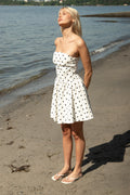 Enia Dot Dress - White