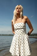 Enia Dot Dress - White