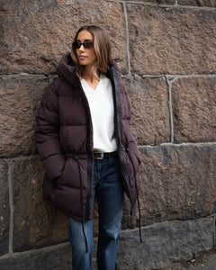 Pernille Down Puffer Jacket - Brown
