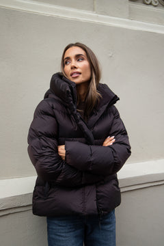 Angelika Down Jacket - Dark Brown